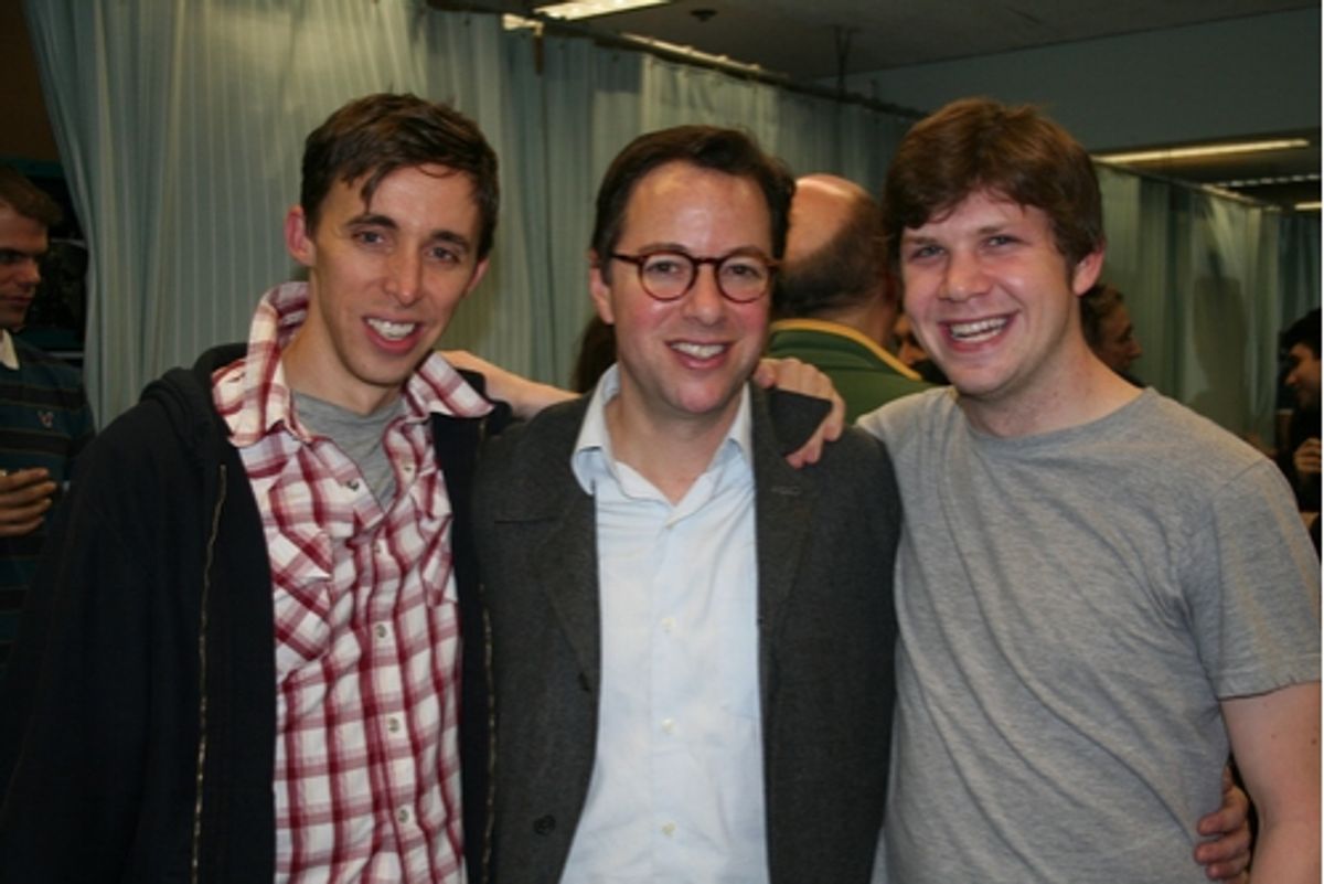 Kevin Cahoon, Gordon Greenberg and Clinton Leo Zugel (Philippe) at 