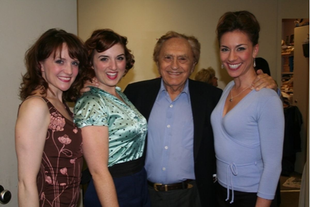 Betsy DiLellio (Simone), Jacque Carnahan (Nicole), Joseph Stein and Wendi Bergamini (Inez) at 'The Baker's Wife' York Theatre Opening