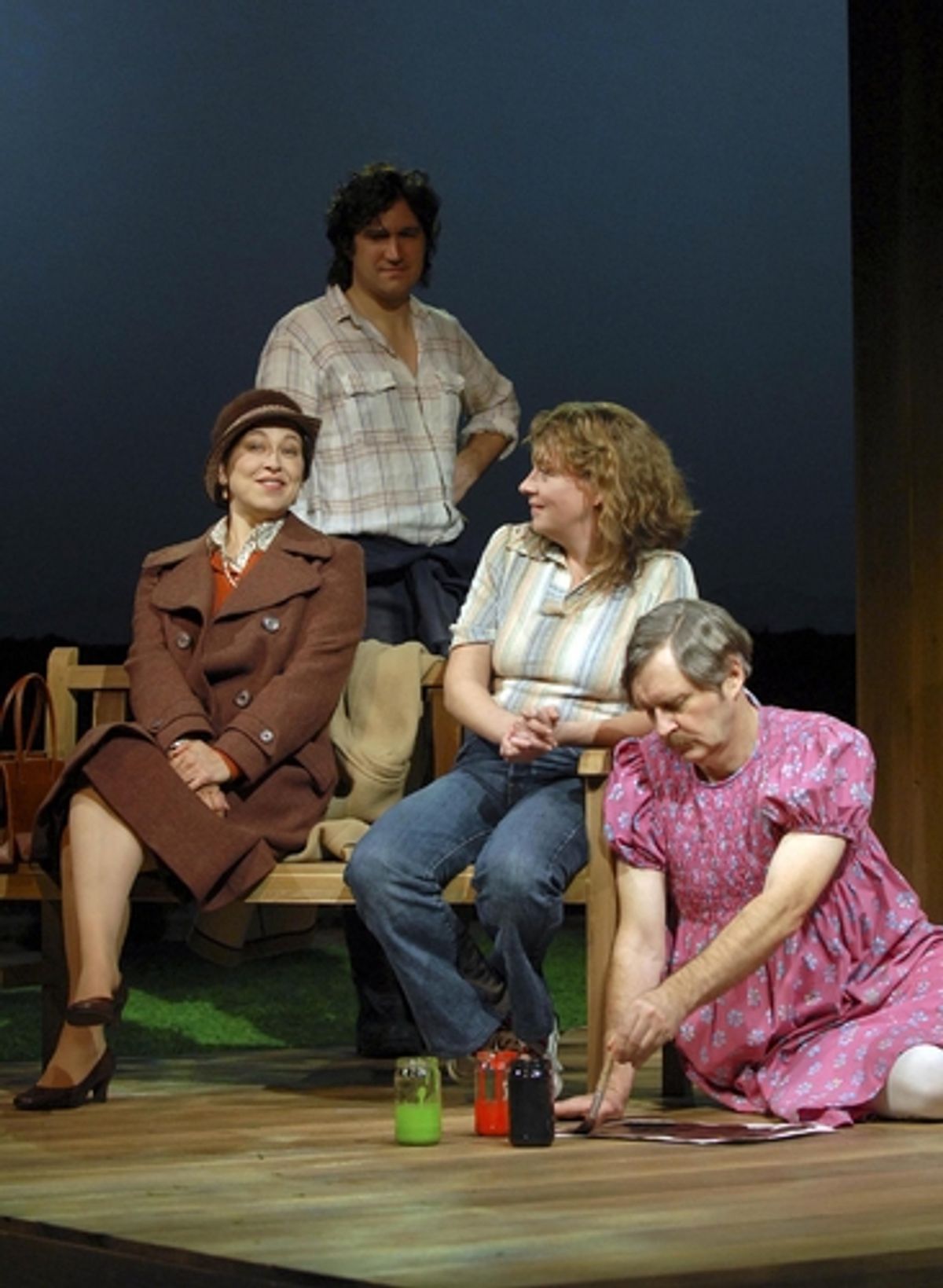 Nicola Walker (Betty), Bo Poraj (Edward), Sophie Stanton (Lin) and Jame Fleet (Cathy) at 