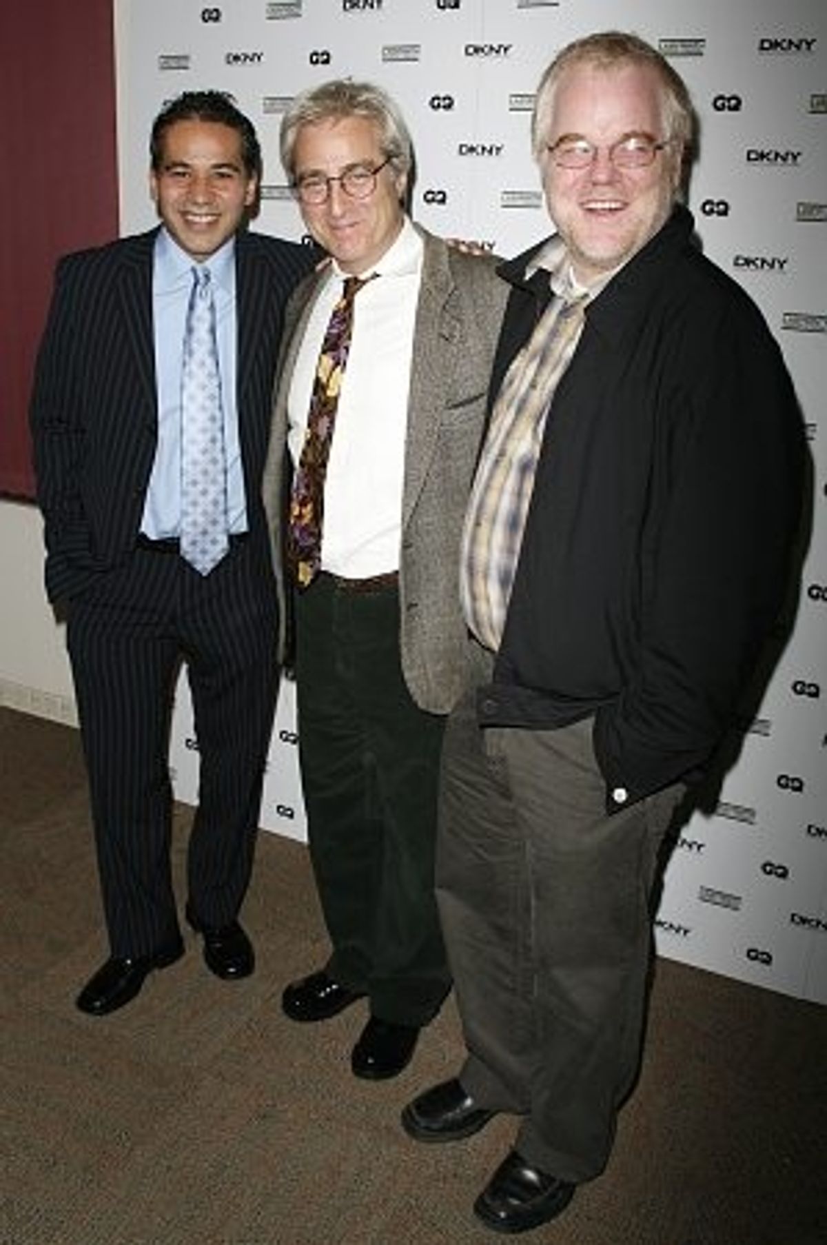 John Ortiz, John Gould Rubin and Philip Seymour Hoffman at LAByrinth Theatre Celebrity Charades