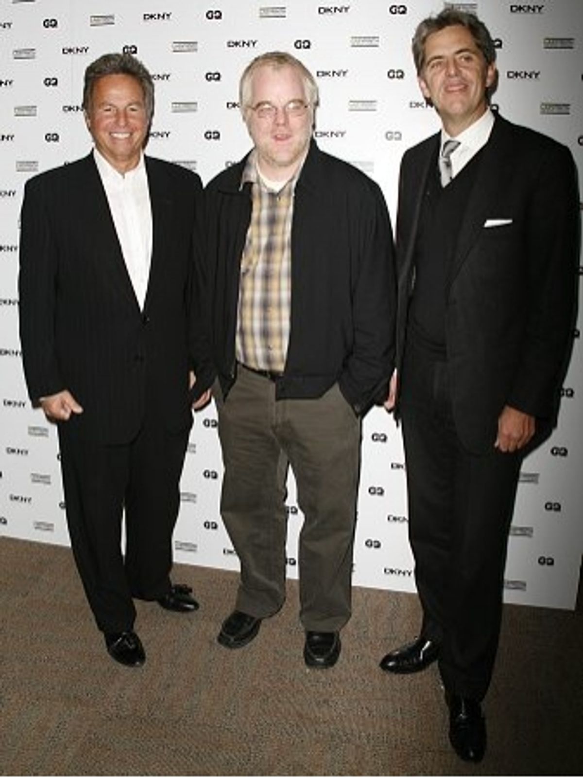 Mark Webber, Philip Seymour Hoffman and Peter Hunsinger at LAByrinth Theatre Celebrity Charades