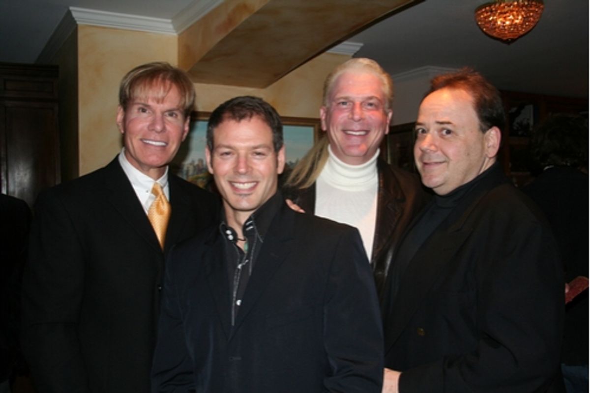 Chuck Steffan, Kevin Spirtas, Ron Abel and Ted Siefman at An Intimate Salon BC/EFA Benefit