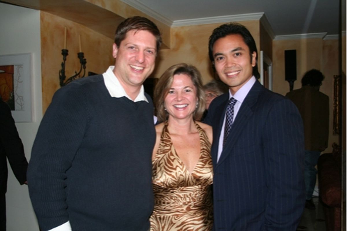 Christopher Sieber, Jill Moran and Jose Llana at An Intimate Salon BC/EFA Benefit