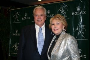 Turner Classic Movies Host Robert Osborne and Ginny Mancini Photo