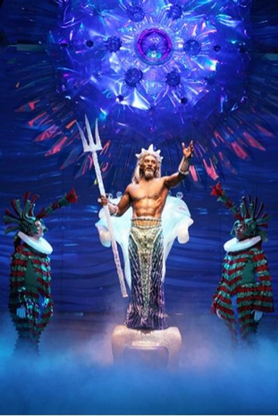 Norm Lewis as King Triton with Bret Shuford and Alan Mingo, Jr. Photo
