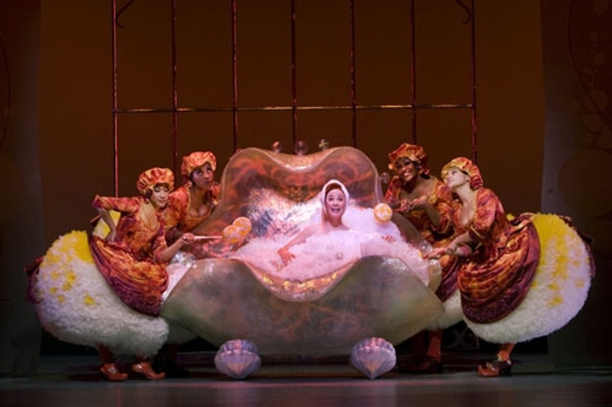 Sierra Boggess as Ariel (center) with Kay Trinidad, Zakiya Young Mizen, Cicily Daniels and Cathryn Basile at 