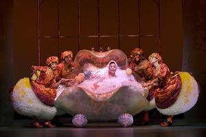 Sierra Boggess as Ariel (center) with Kay Trinidad, Zakiya Young Mizen, Cicily Daniel Photo