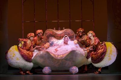 Sierra Boggess as Ariel (center) with Kay Trinidad, Zakiya Young Mizen, Cicily Daniel Photo