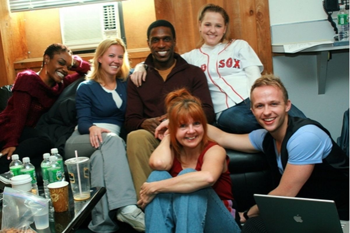 l-r: Kenita Miller, Patti Murin, Andre Ward, Anika Larsen, Annie Golden, and Marty Thomas at 