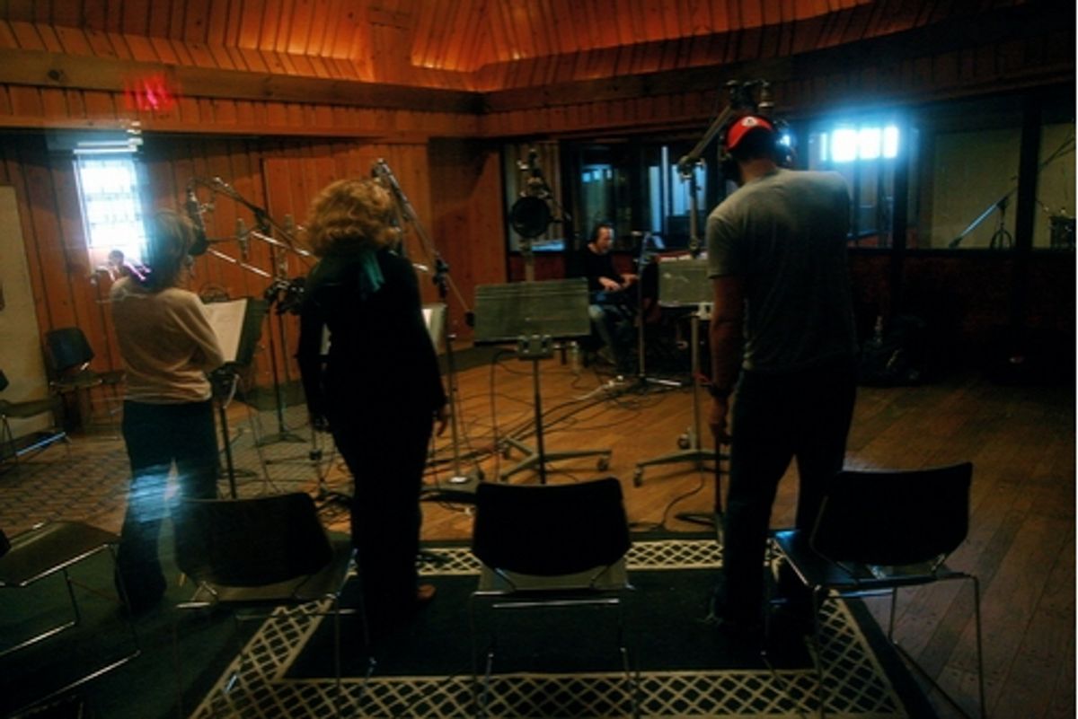 In the studio with Jackie Hoffman, Mary Testa and Cheyenne Jackson at 