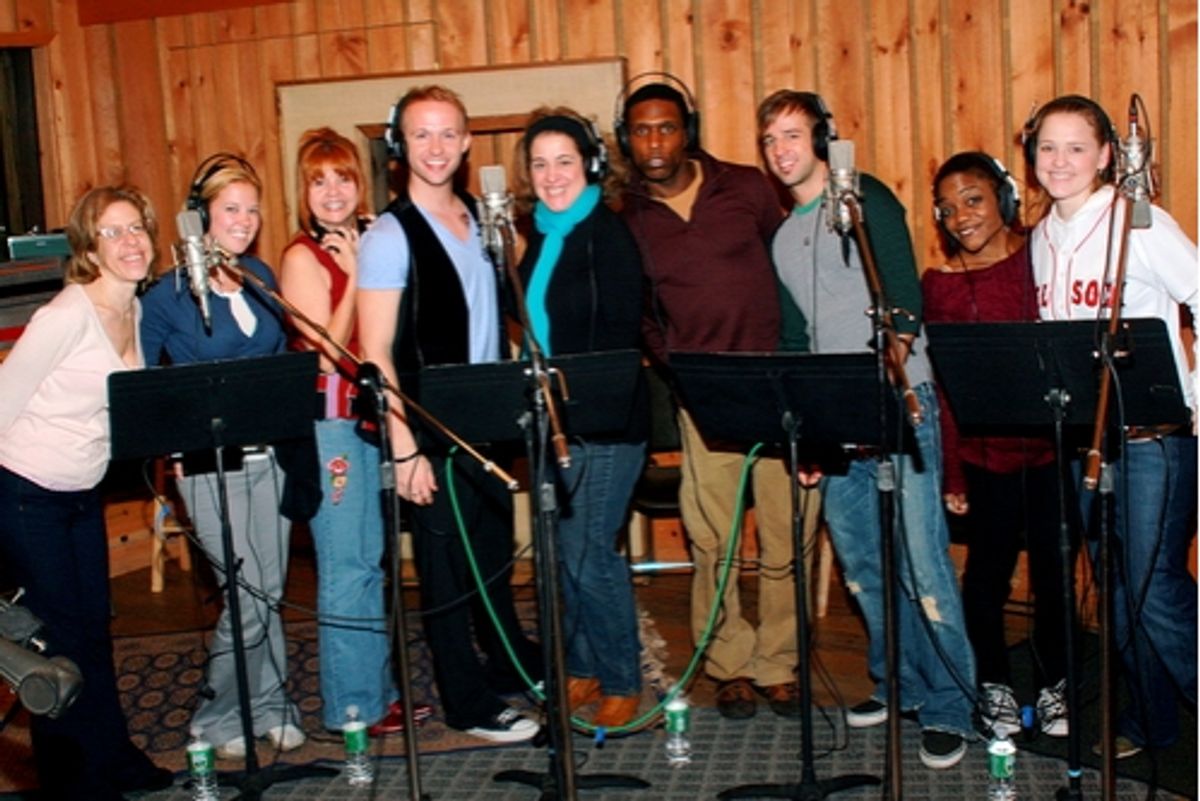 l-r: Jackie Hoffman, Patti Murin, Annie Golden, Marty Thomas, Mary Testa, Andre Ward, Curtis Holbrook, Kenita Miller, and Anika Larsen at 