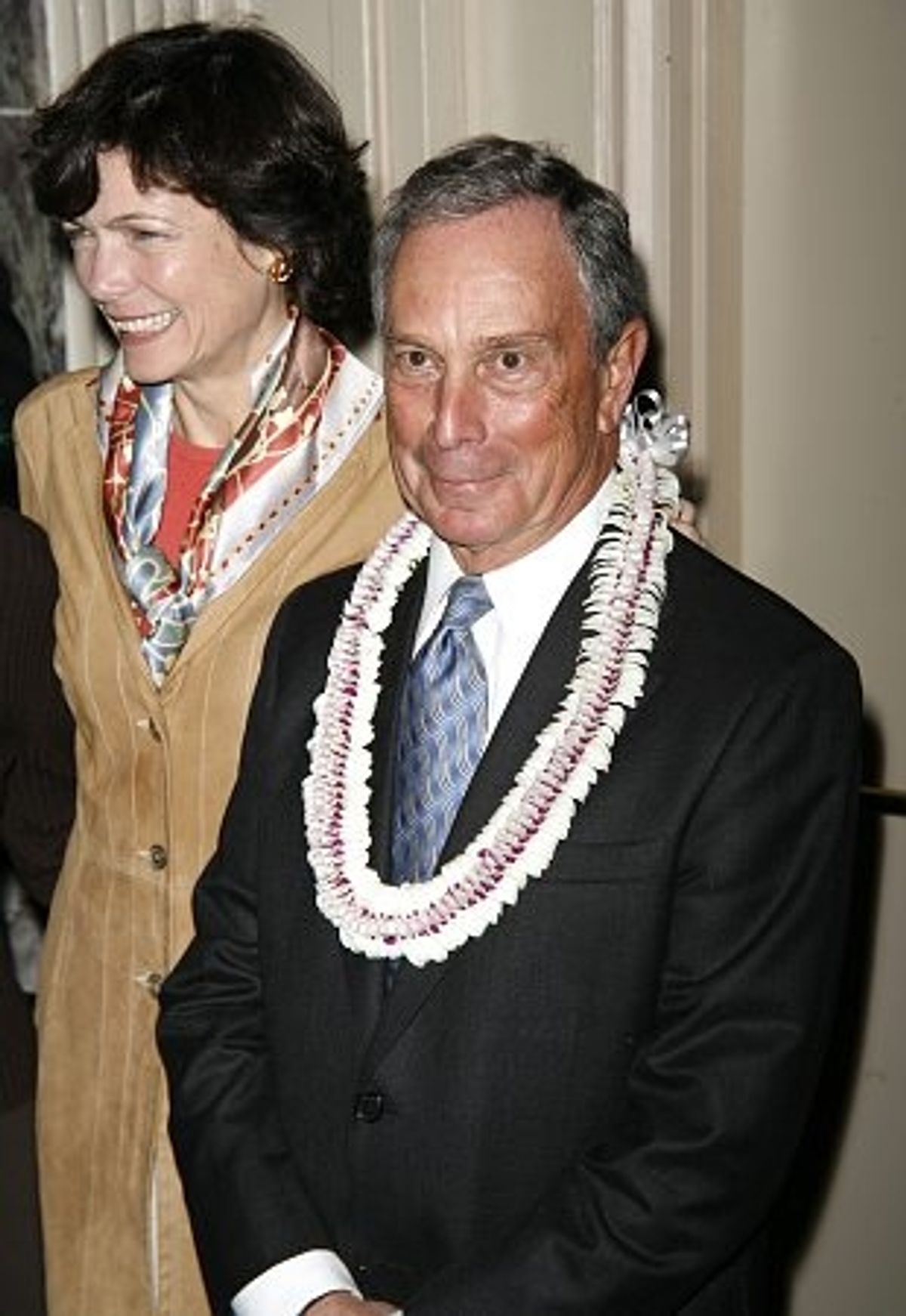Diana Taylor and Mayor Michael Bloomberg at Bette Midler's Hulaween Gala for NYRP
