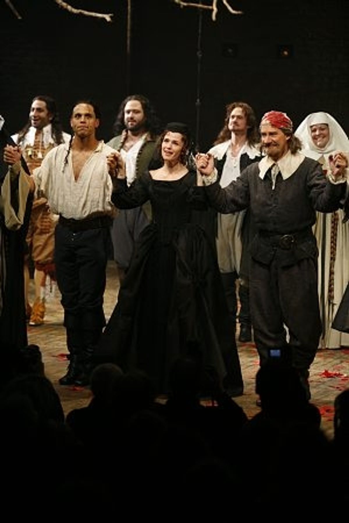 (center) Daniel Sunjata, Jennifer Garner and Kevin Kline at 