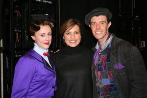 Megan Osterhaus (Mary Poppins understudy), Mariska Hargitay ("Law and Order: SVU") and Gavin Lee (Bert) @ BroadwayWorld Megan Osterhaus (Mary Poppins understudy), Mariska Hargitay ("Law and Order: SVU") an Photo
