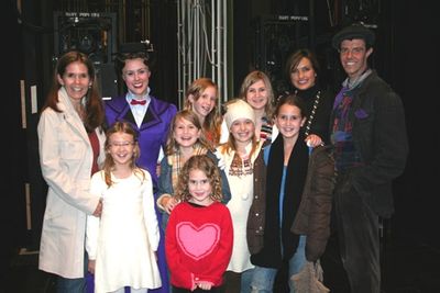 Mariska Hargitay with family and friends, enjoy a backstage visit with Megan Osterhau Photo