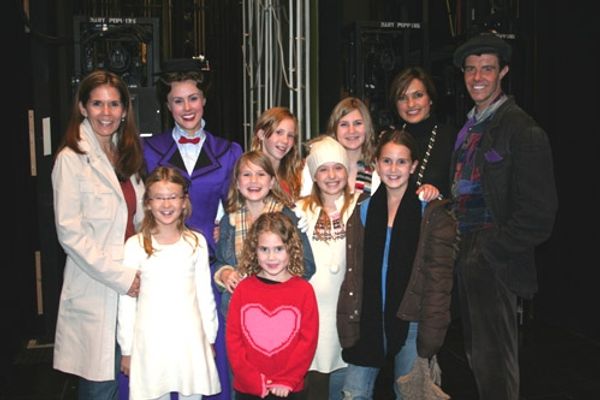 Mariska Hargitay with family and friends, enjoy a backstage visit with Megan Osterhau Photo