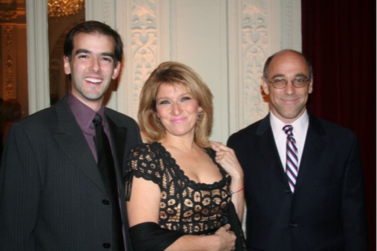 Director Marc Bruni (NYMF 2007 Award for Excellence in Direction Such Good Friends), Liz Larsen and Lyricist Noel Katz (NYMF 2007 Award for Excellence in Lyrics Such Good Friends) at NYMF Awards Gala