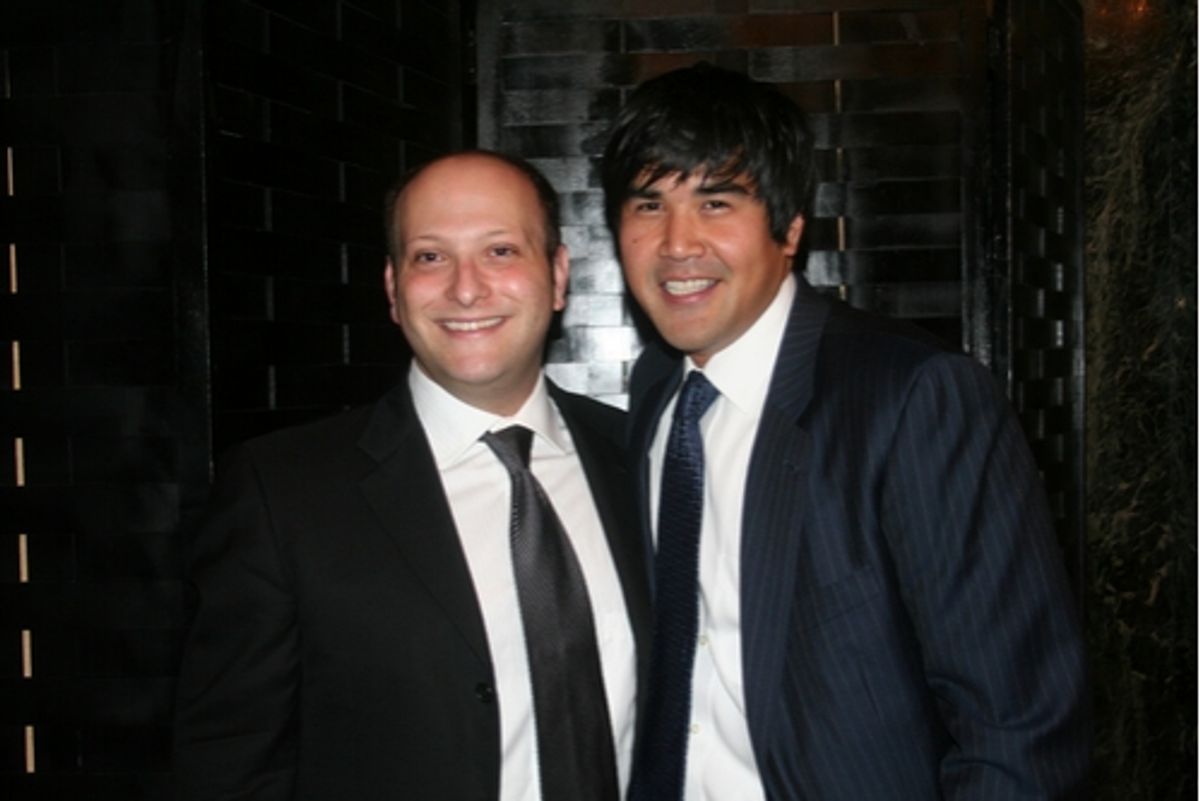 Isaac Robert Hurwitz (NYMF Executive Producer) and Pun Bandhu at NYMF Awards Gala