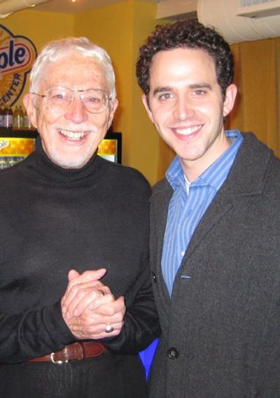 Tom Jones greets original "Matt," Santino Fontana Photo