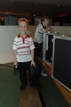Aaron Watson backstage at BAFTA Photo