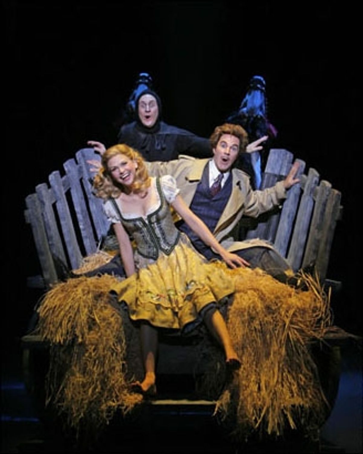 Christopher Fitzgerald, Sutton Foster and Roger Bart at 