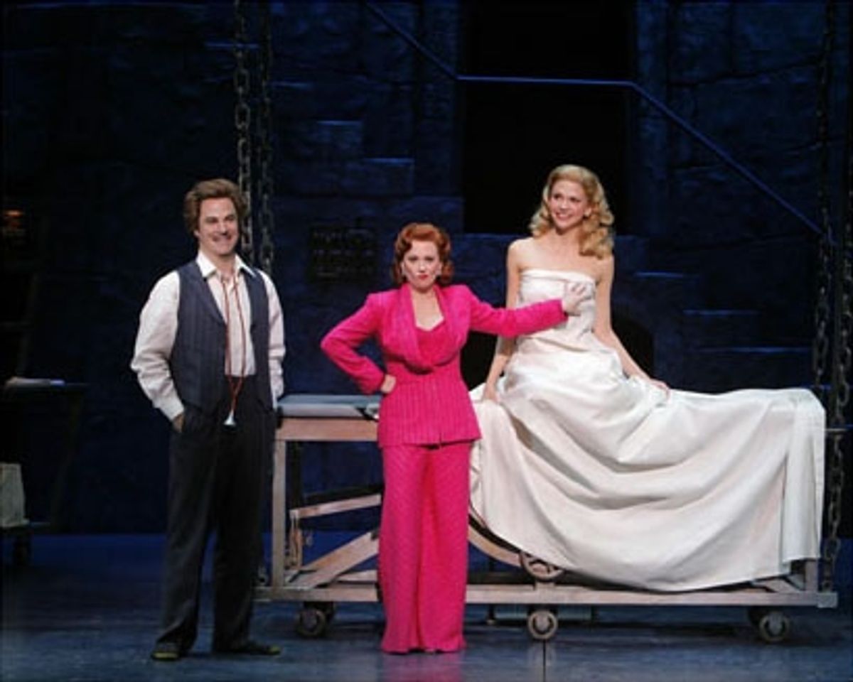 Roger Bart, Megan Mullally and Sutton Foster at 