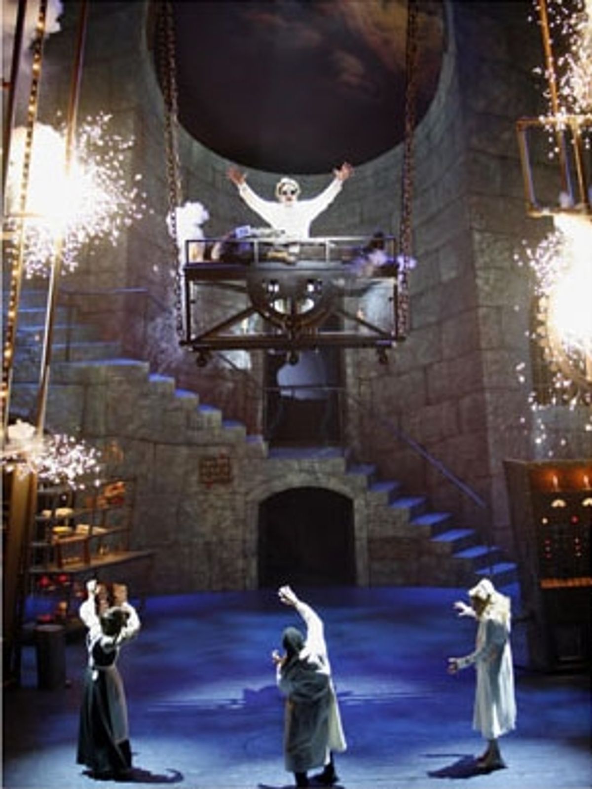 Roger Bart, Shuler Hensley, Andrea Martin, Christopher Fitzgerald and Sutton Foster at 