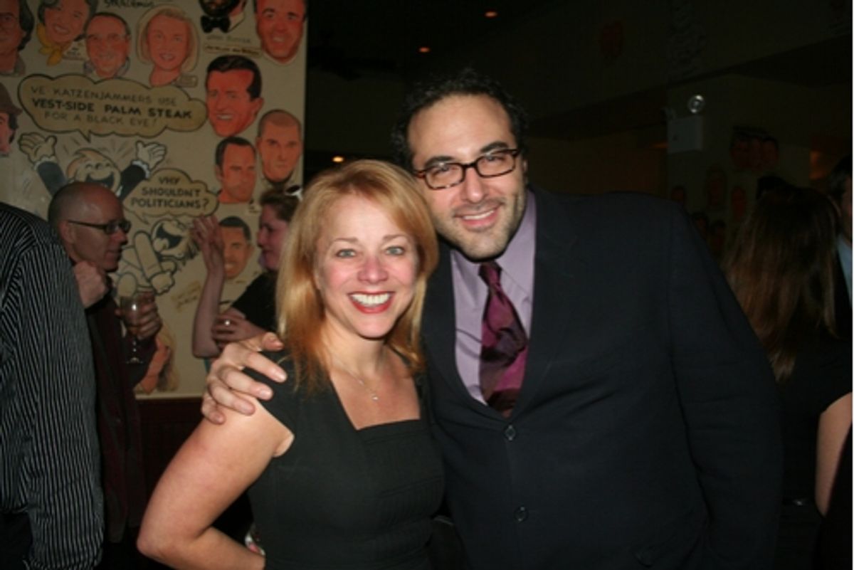 Sharon Fallon and Ben Feldman at William Morris Agency Party