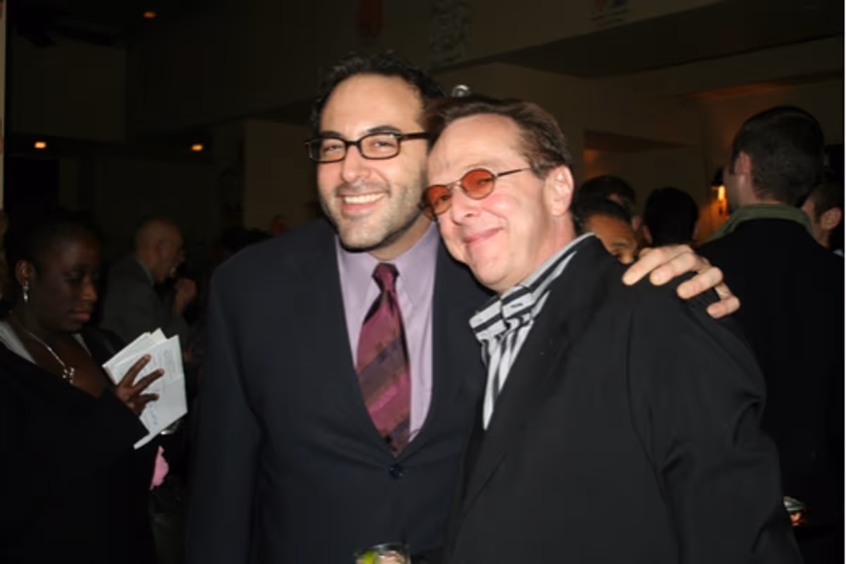 Ben Feldman and Edward Hibbert at William Morris Agency Party