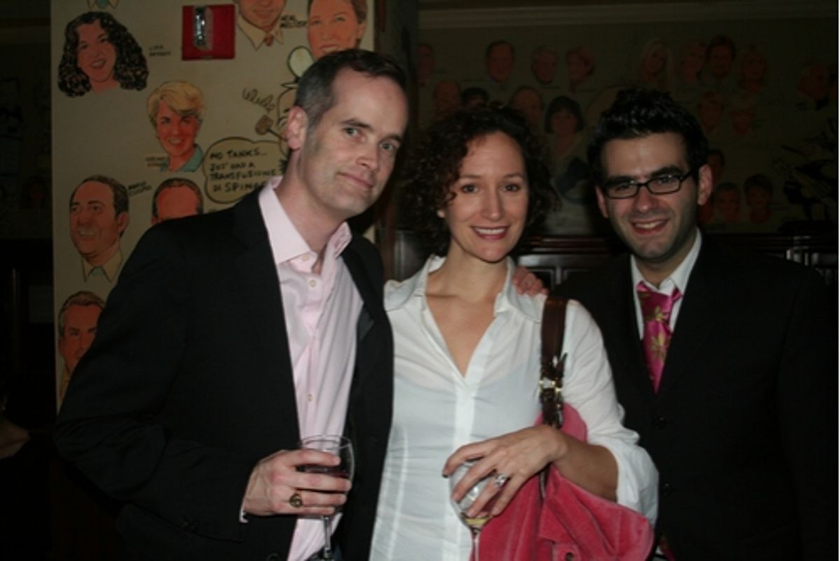 Jack Cummings, Barbara Walsh and Joe Iconis at William Morris Agency Party
