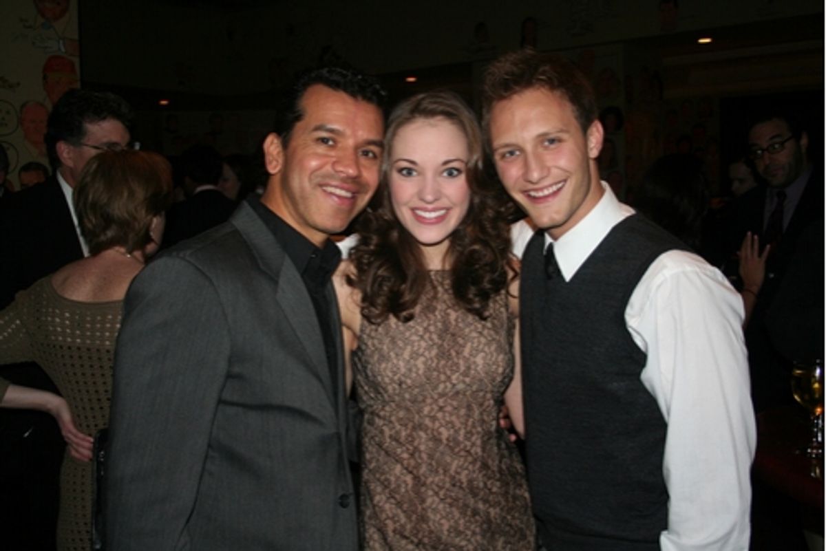 Sergio Trujillo, Laura Osnes and Nathan Johnson at 