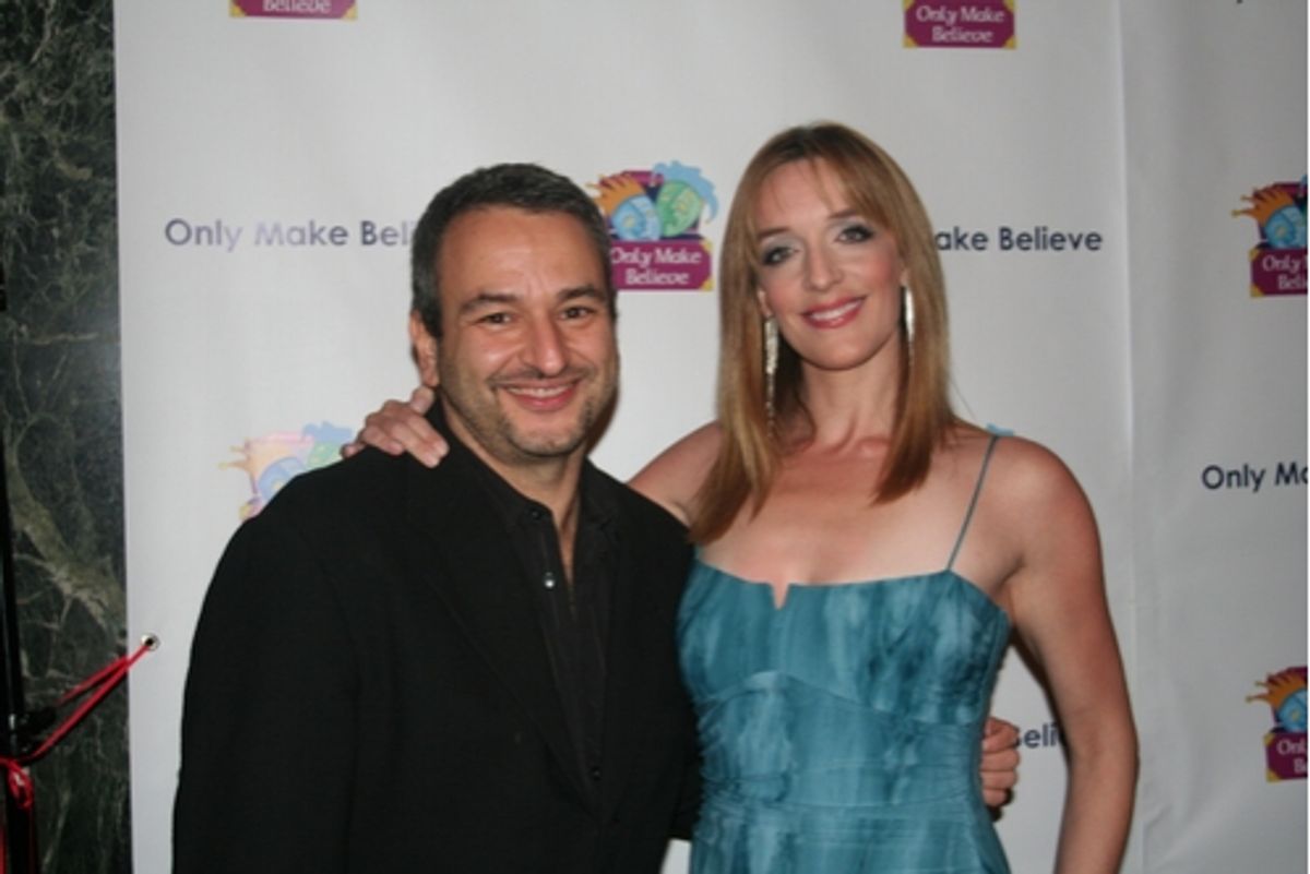Gala Director Joe DiPietro and Julia Murney at 