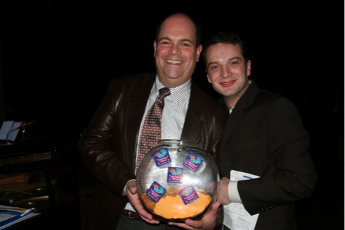 Brad Oscar and Euan Morton at Only Make Believe Benefit