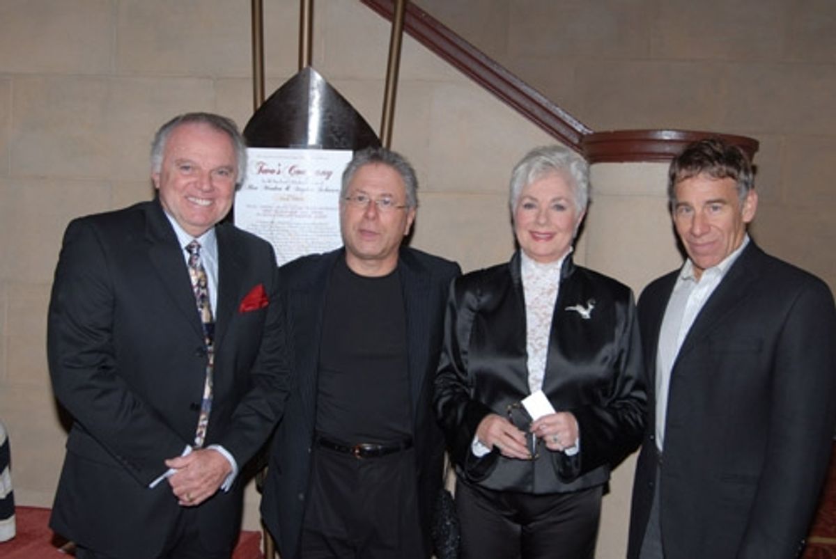 l-r: Dr. Al Rossi, Alan Menken, Shirley Jones and Stephen Schwartz at 