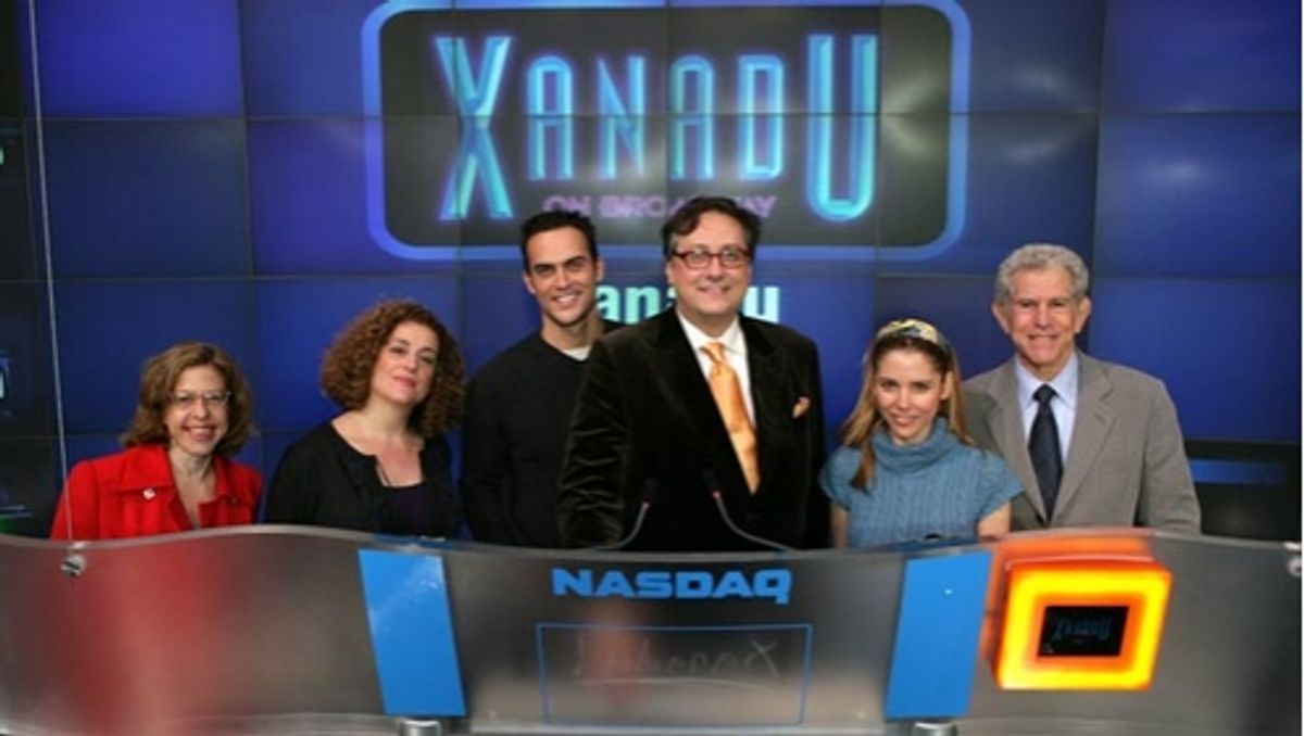 l-r: Jackie Hoffman, Mary Testa, Cheyenne Jackson, Douglas Carter Beane, Kerry Butler and Tony Roberts at 