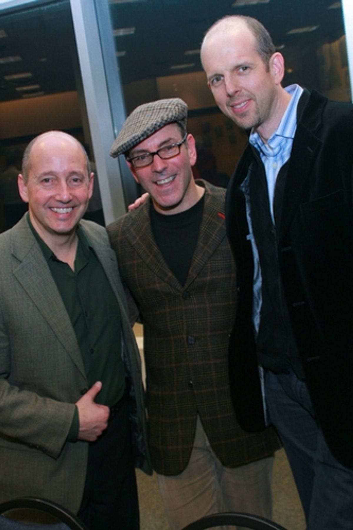 Steven Sorrentino (B&N Director Special Events), Ricky Ian Gordon and Jeff Blumenkrantz at  Victoria Clark 'Fifteen Seconds of Grace'