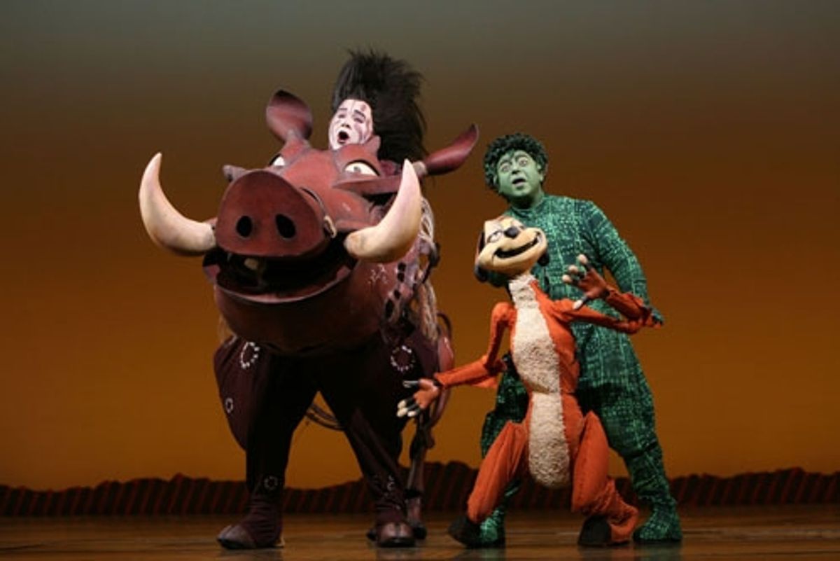 Blake Hammond (Pumbaa) and Danny Rutigliano (Timon) at 