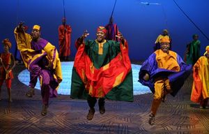 Disney's The Lion King cast members S'Bu Ngema, Bongi Duma and original Broadway cast Photo