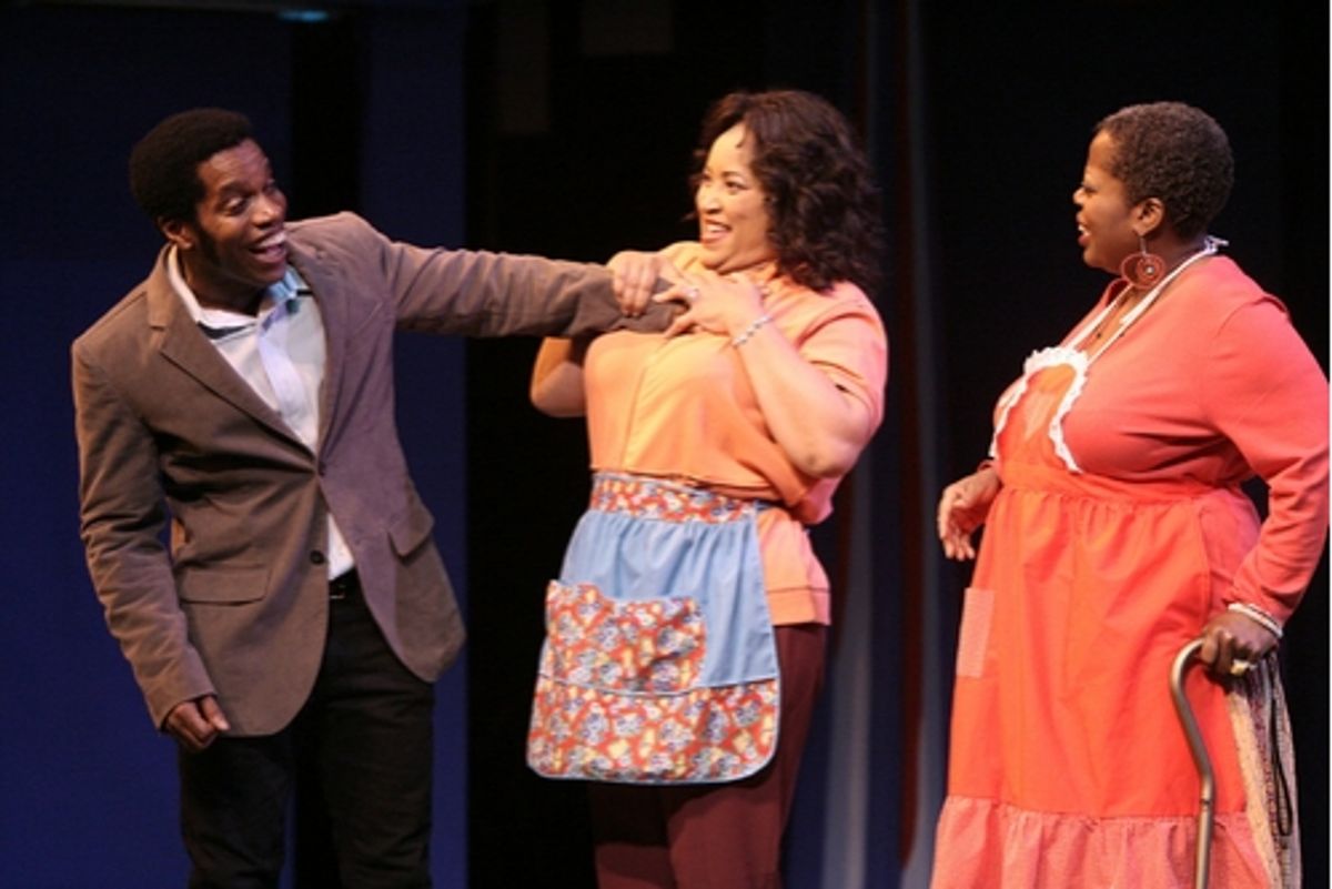 Ty Taylor as Joe Hardy, JackÃ©e Harry as Sister,and Lillias White as Dory at 