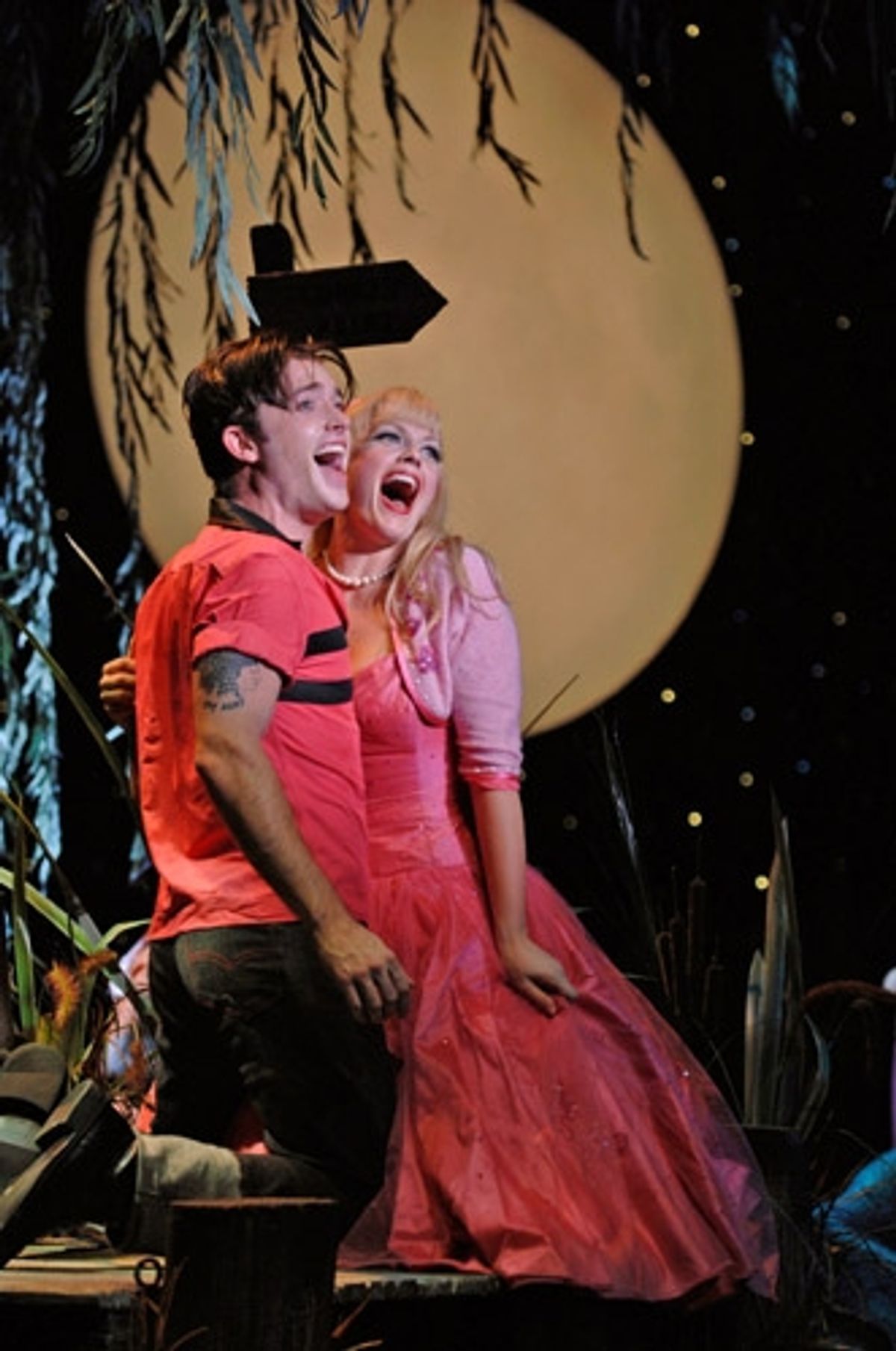 James Snyder as Wade 'Cry-Baby' Walker and Elizabeth Stanley as Allison at 