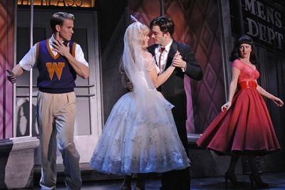 Christopher J. Hanke (Baldwin), Elizabeth Stanley, James Snyder and Alli Mauzey (Leno Photo