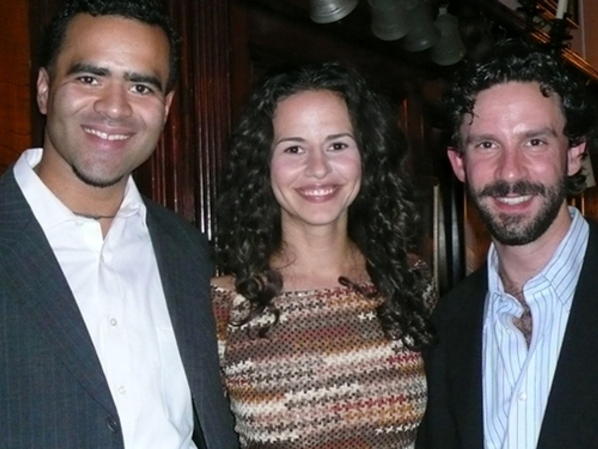 Chris Jackson, Mandy Gonzalez and Jeremy Dobrish at 