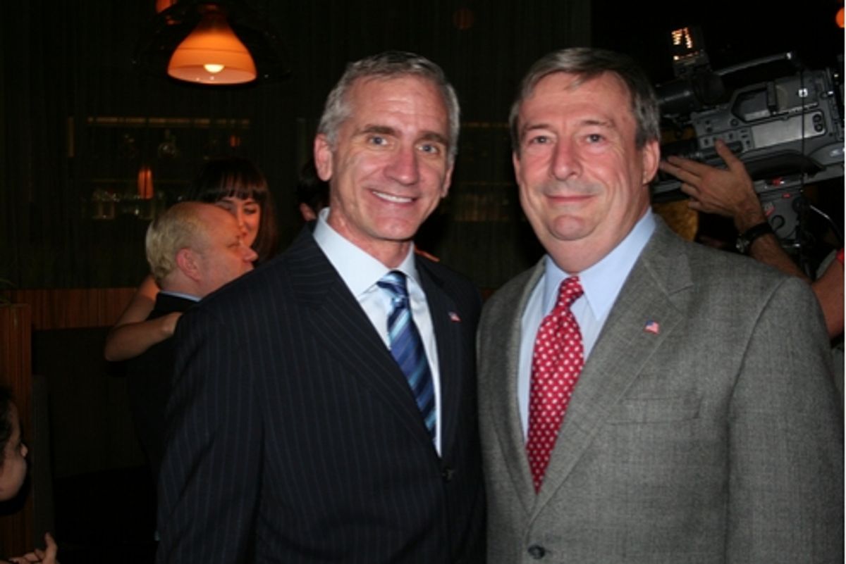 Mark S. Hoebee and Mark W. Jones (Executive Director, Papermill Playhouse) at 