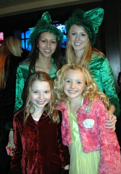 Peyton List and Sammi Hanratty with Yesenia Calle and Rebecca Cannon who were greetin Photo
