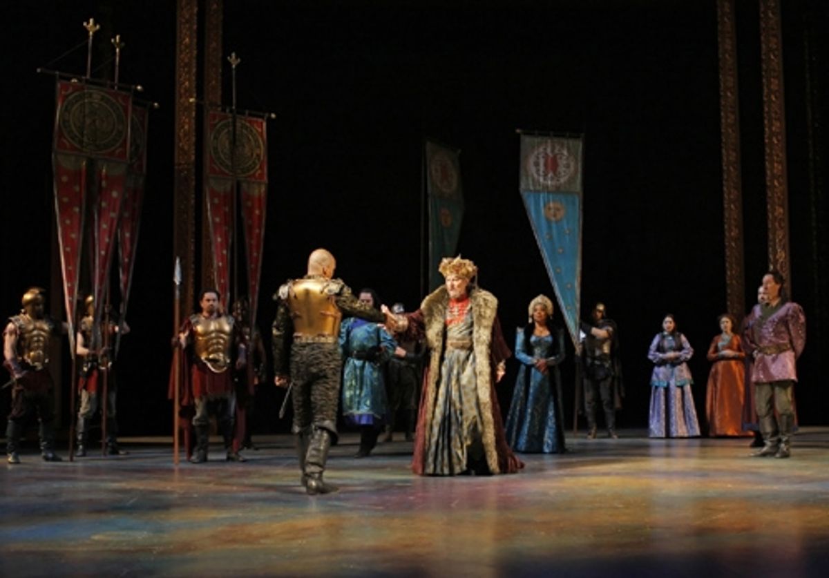 John Cullum and Phylicia Rashad (center) and company at 