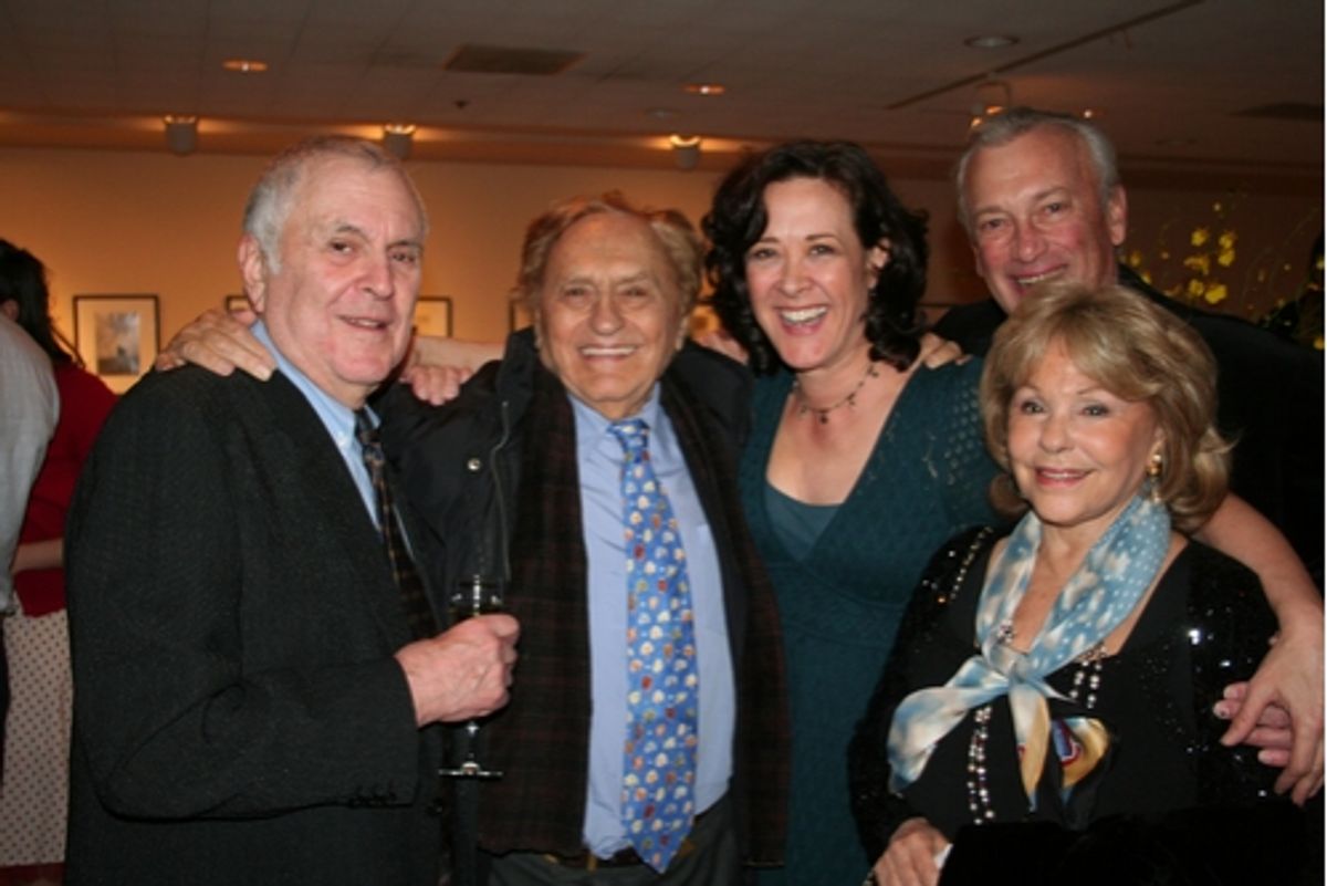 John Kander, Joseph Stein, Karen Ziemba, Bill Tatum and Elisa Stein at 