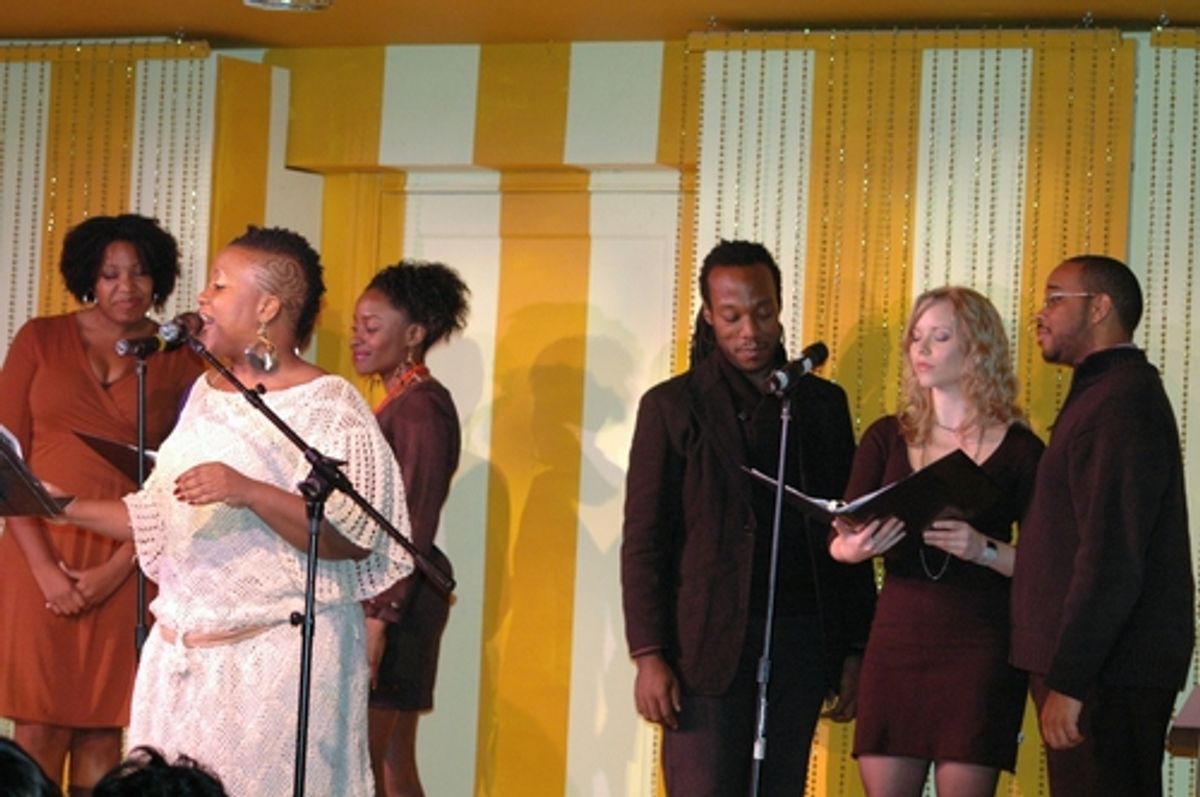 Q Smith with Seth Diggs, Marissa McGowen, Tyson Jennette, Idara Victor, Cortney Wolfson and Aurelia Williams at 