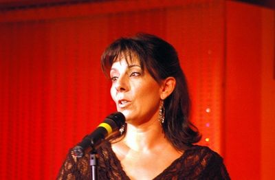 Christine Pedi starts the show off with a Shakespearean pardoy song of "Diamonds are  Photo