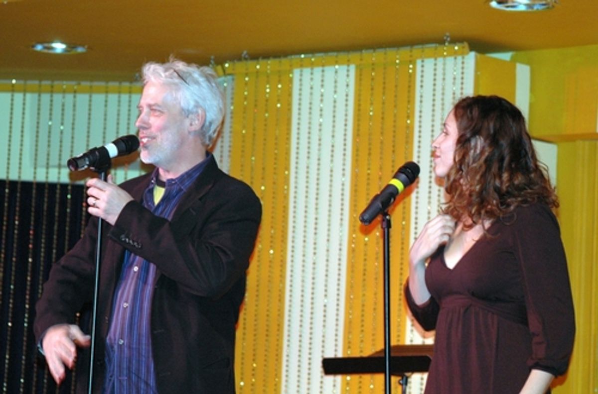 Terrence Mann and Kaitlin Stilwell who performed 'The Nightingale' inspired by Romeo and Juliet, written by Terrence Mann and accompanied on the piano by Jerry Korman at 