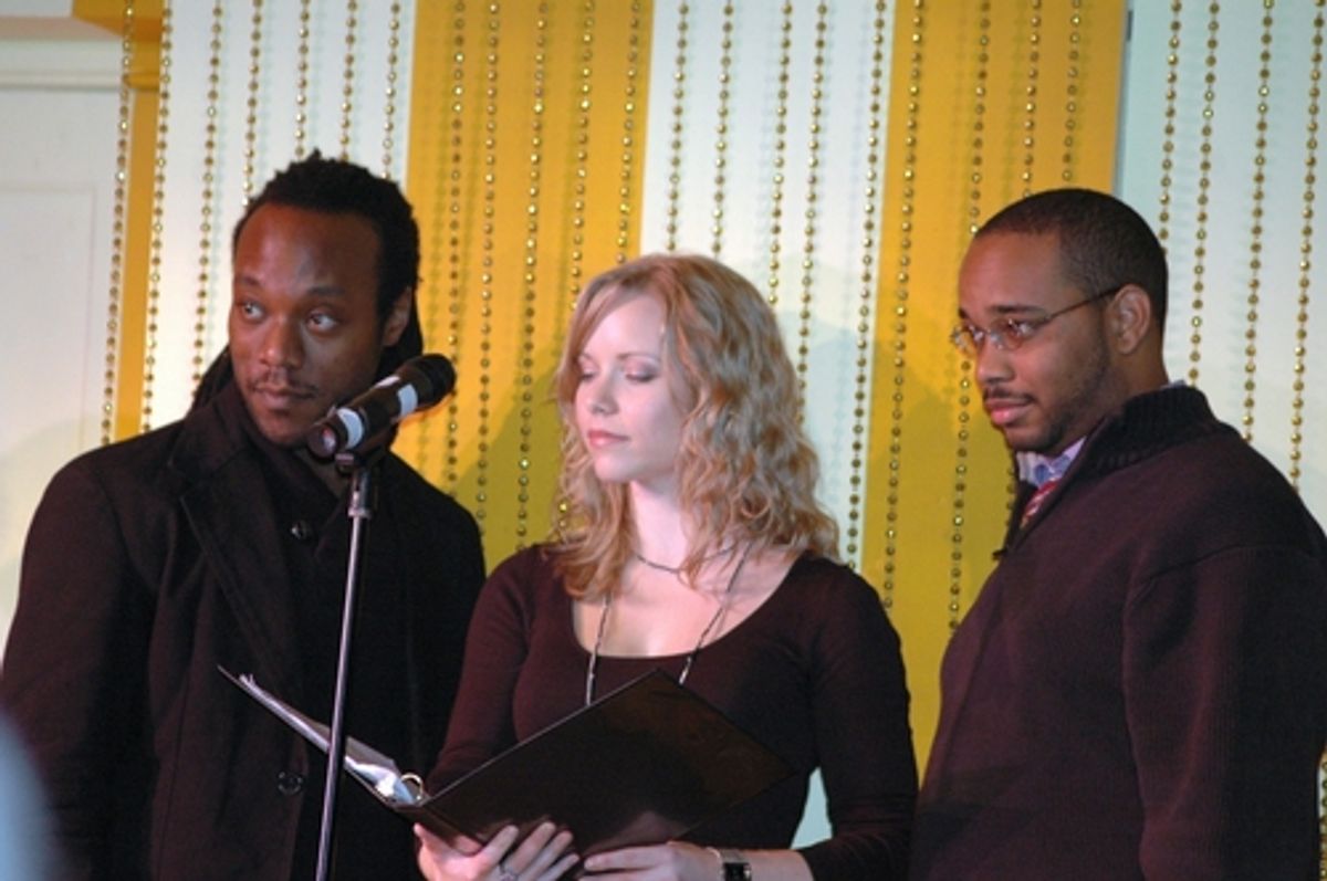 Q Smith of Les Miserables sang 'Love's Fires,' inspired by Sonnet 154B, by Adam Guettel. Her back-up group was Seth Diggs, Marissa McGowen, Tyson Jennette, Idara Victor, Cortney Wolfson and Aurelia Williams at 